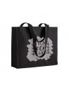 SHOPPER IN COTONE COLOR CON SOFFIETTO stampata