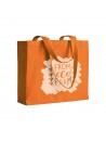 SHOPPER IN COTONE COLOR CON SOFFIETTO stampata