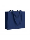 SHOPPER IN COTONE COLOR CON SOFFIETTO stampata