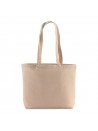 SHOPPER IN COTONE CON BASE SOFFIETTO stampata