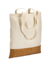 Borsa ecologica in cotone con inserti in sughero e stampa digitale