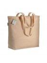 Shopper in cotone organico Natural 135gr con soffietto personalizzata full color