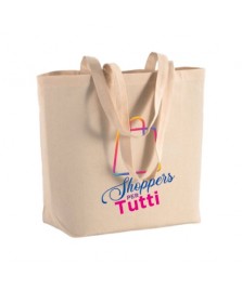 SHOPPER IN COTONE CON BASE SOFFIETTO 135gr