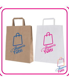 Shopper con manico a piattina stampa 1 colore stampata