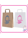 Shopper con manico a piattina stampa 1 colore stampata