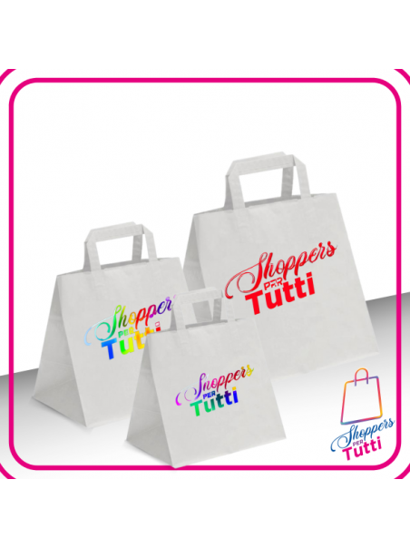 SHOPPER BIANCA TAKE AWAY stampata