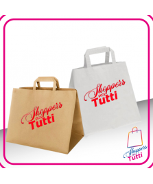 Shopper Take Away Monocolore - Bianca Avana stampata