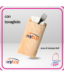Buste Portaposate con Tovagliolo – Personalizzabili 1 Colore