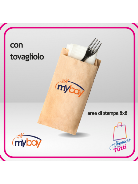 Buste Portaposate con Tovagliolo – Personalizzabili 1 Colore