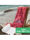 Telo mare bianco 80x160 cm in spugna per stampa sublimatica full color