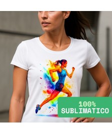 Maglietta donna personalizzata stampa sublimatica full color
