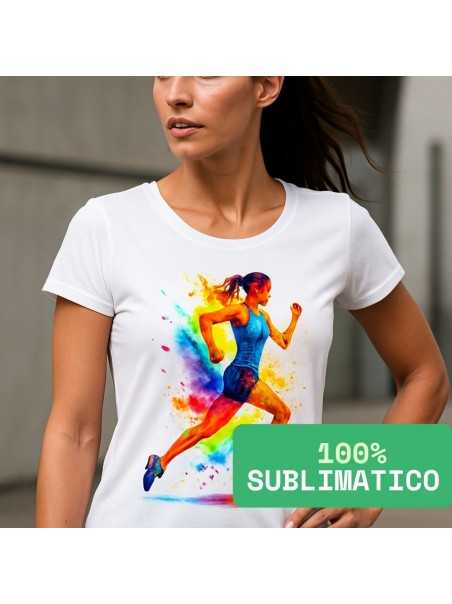 Maglietta donna personalizzata stampa sublimatica full color