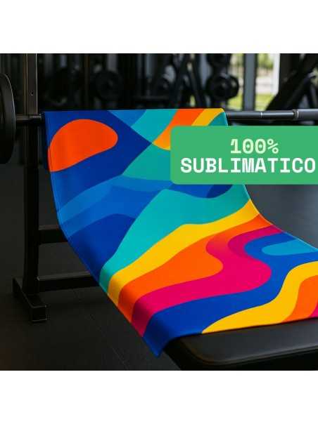 Asciugamano palestra 50x100 cm personalizzato in spugna full