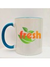 Tazza Personalizzata in Ceramica 350 ml – Interno Colorato azzurro