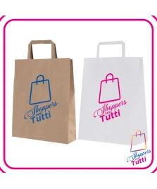 Shopper con manico a piattina stampa full color stampata