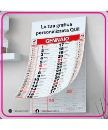 Calendario Olandese Rosso stampata