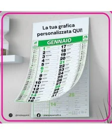 Calendario Olandese Verde stampata