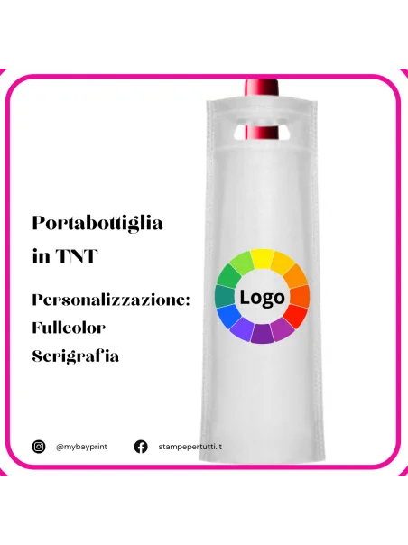 Shopper portabottiglie in TNT 120gr personalizzata full color