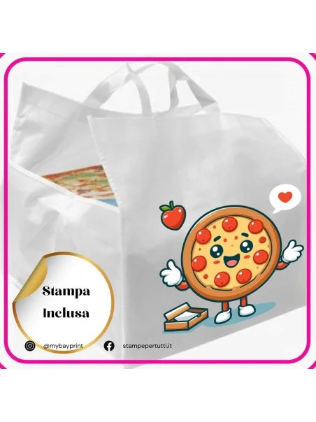 Pizza Bag in TNT 90gr personalizzata full color
