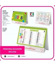 Calendario da Tavolo Color Personalizzato – 13 fogli spiralato