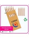 Set 6 Pastelli con astuccio ecologico personalizzato stampata
