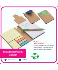 Set Post-it con Blocco Appunti e Penna – Personalizzato stampata