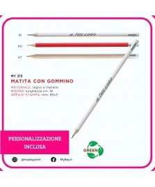 Matita con gommino stampata