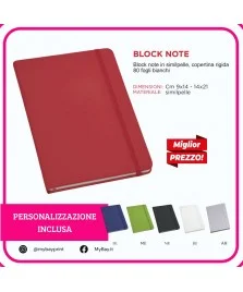 Block note similpelle 9x14 cm personalizzato stampata
