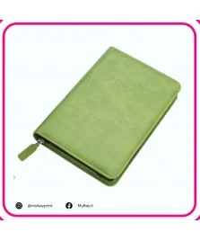 agenda borsello 15x21 con chiusura a cerniera personalizzata serigrafia 1 colore