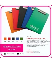 Cartellina A4 TAM con clip – Serigrafia 1 colore stampata