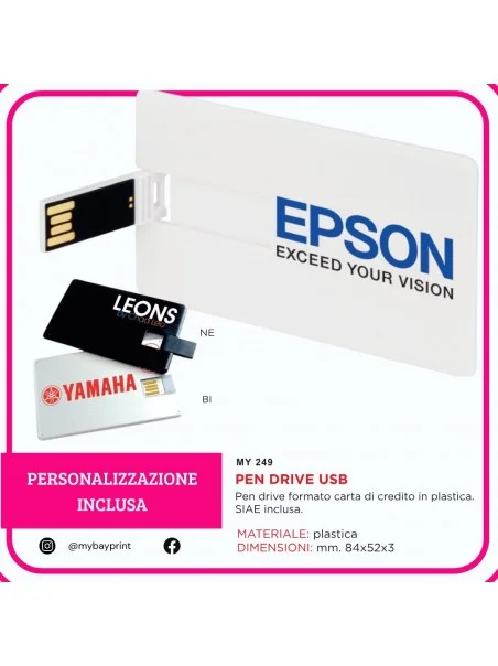 Pen Drive USB 8GB – Serigrafia 1 colore stampata