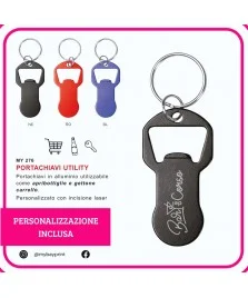 Portachiavi utility in alluminio stampata