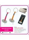 Portachiavi Sprint in metallo e silicone stampata