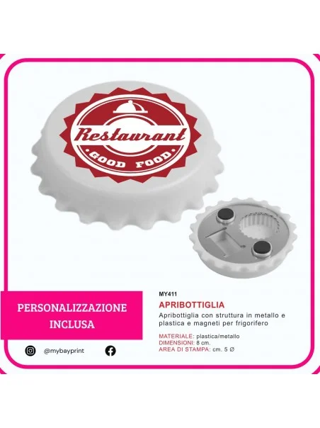 Apribottiglia calamita – Stampa full color stampata