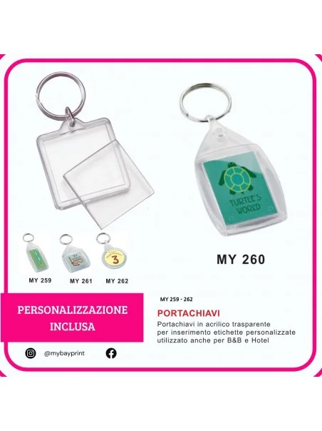 copy of Portachiavi con portagettoni in plastica stampata