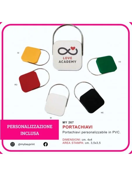 copy of Portachiavi in acrilico trasparente stampata