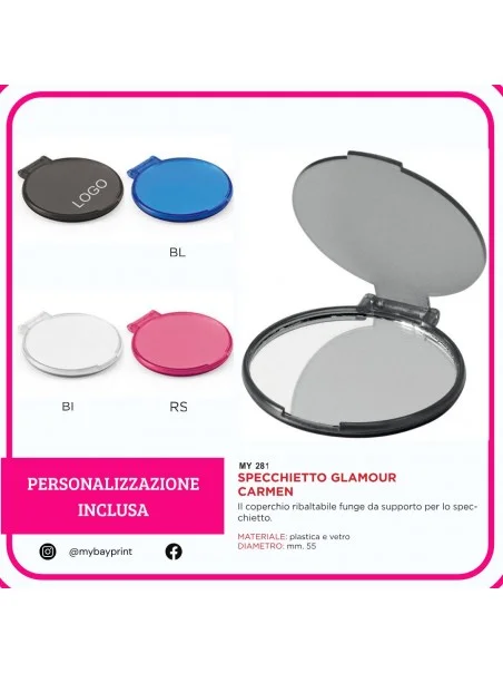 Specchietto Glamour Carmen personalizzato stampata
