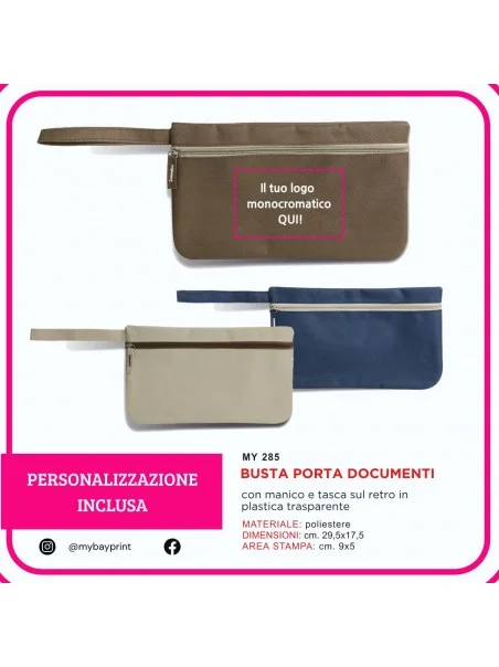 Busta porta documenti – Serigrafia 1 colore