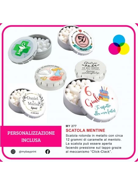 Scatola Mentine - fullcolor stampata