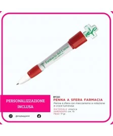 Penna a sfera farmacia con croce luminosa personalizzata