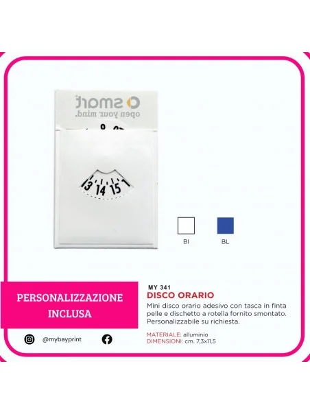 Disco Orario - serigrafia 1 colore stampata