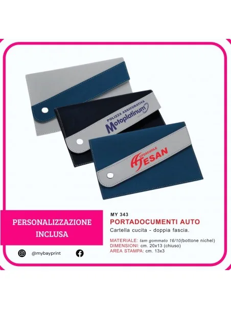 copy of Portadocumenti in finta pelle personalizzato 1 colore