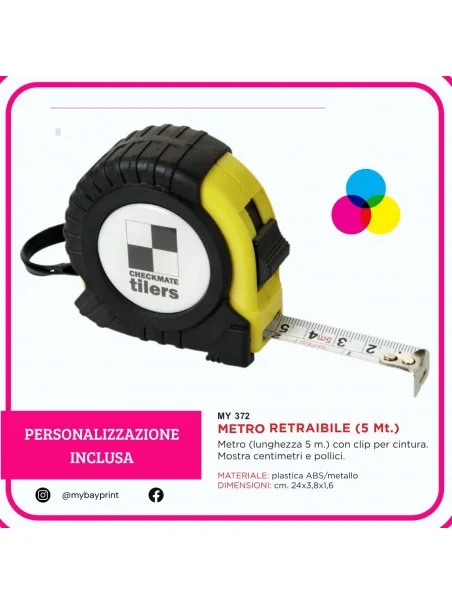 copy of Metro retrattile 3 metri personalizzato full color