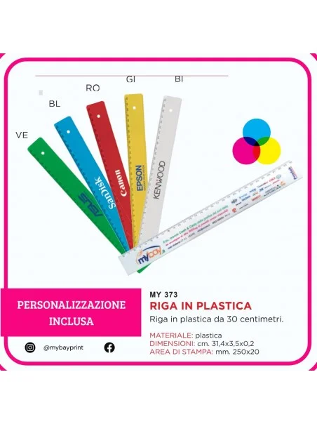 Riga In Plastica - Fullcolor stampata