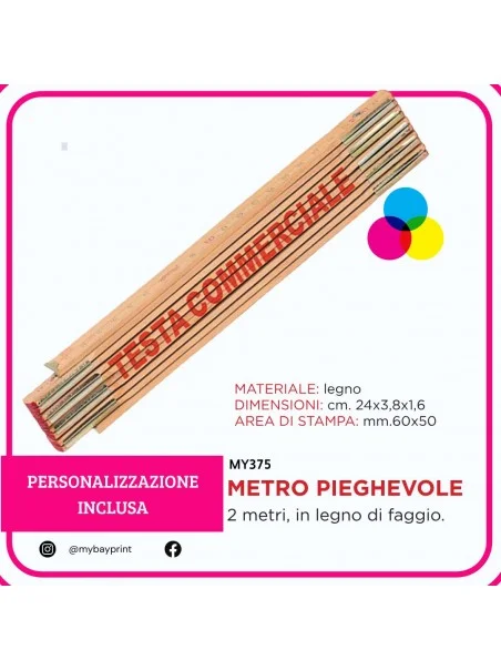 copy of Metro pieghevole in plastica 2m stampata