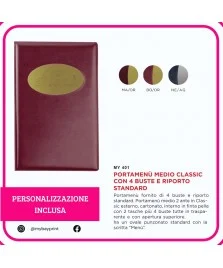 portamenù medio classic con stampa serigrafica 1 colore