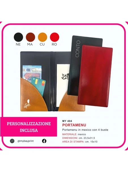 Portaconto in similpelle Mexico – stampa serigrafica 1 colore