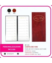 Carta dei vini in similpelle Mexico – stampa serigrafica 1