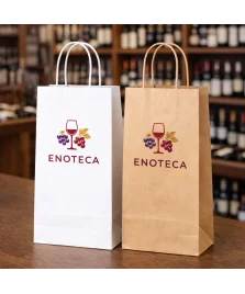 SHOPPER PORTABOTTIGLIE IN CARTA stampata