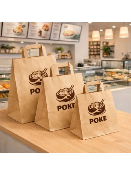 Shopper Take Away Stampa 1 colore - Bianca Avana stampata